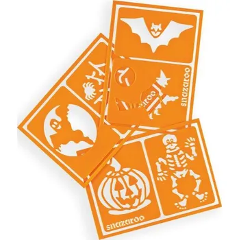 Karnevalový kostým Halloween šablony na malování - 6 ks Oranžová