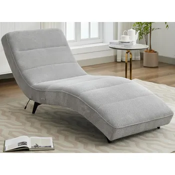 Zahradní lehátko Relaxační lehátko s elektrickým polohováním Monaco, světle šedá látka