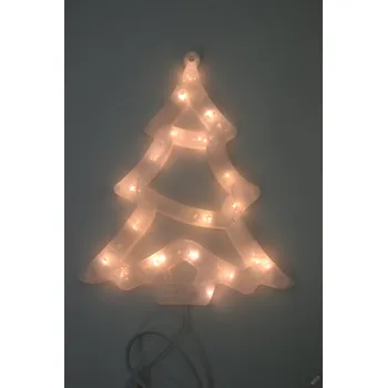 Vánoční dekorace PRC VÁNOČNÍ OSVĚTLENÍ OBRYS STROMEK 31CM TEPLE BÍLÝ