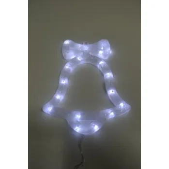 Vánoční dekorace PRC VÁNOČNÍ OSVĚTLENÍ OBRYS ZVONEK 29CM BÍLÝ