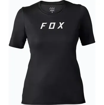 cyklistický dres FOX - Dres dámský Ranger SS Jersey Wordmark - Black XL