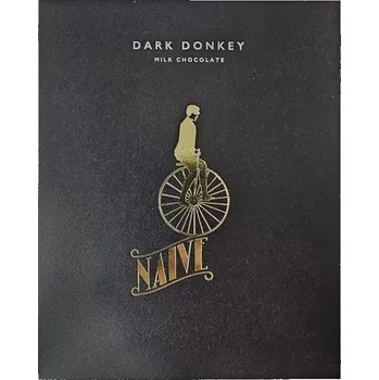Čokoláda CHOCOLATE NAIVE 75% DARK DONKEY (Oslí Darkmilk - bez cukru) -50g (NAIVE)