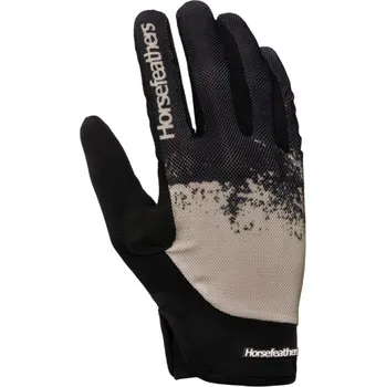 Cyklistické rukavice HORSEFEATHERS - AM256C rukavice Digger black/silver birch XL