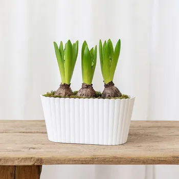 Wikholm Form Dekorační obal ovál bílo šedý melanž S