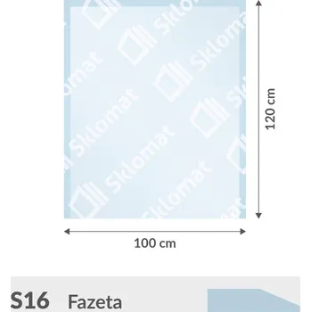 Zrcadlo S16 sklo pod kamna 6mm 100 x 120 cm