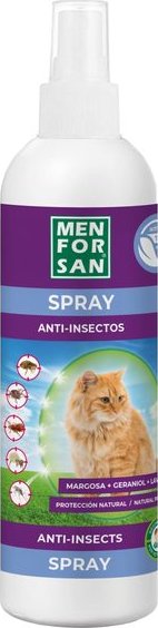 Menforsan antiparazitní sprej proti blechám a klíšťatům pro kočky z margózy, 250 ml