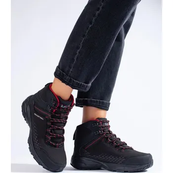 Dámská treková obuv DK Luxusní trekingové boty dámské černé bez podpatku 41