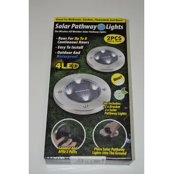 Venkovní osvětlení Nerezová zahradní solární světla 2ks