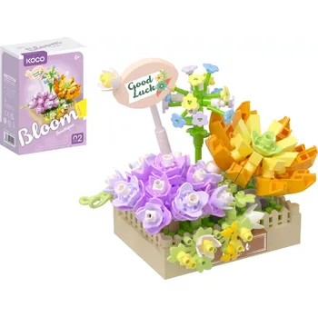 ostatní stavebnice KOCO Stavebnice mini Květinové aranžmá sukulentů 295ks
