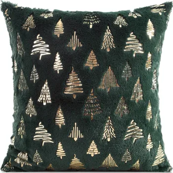 Polštář Vánoční polštář WOOD zelená 45x45 cm MyBestHome Varianta: Povlak na polštář, 45x45 cm