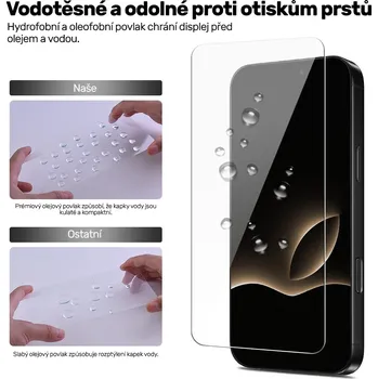 Tvrzené sklo (Tempered Glass) JP Long Pack pro Apple iPhone Air - čiré - sada 3 kusů + aplikátor