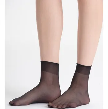 Dámské ponožky Ponožky s transparentní špičkou | nadotec ZEMĚ | 8 DEN černá - Černá - UNI