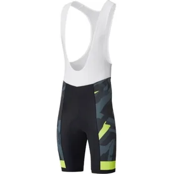 Cyklistické kalhoty SHIMANO - Kraťasy s laclem TEAM žluté M