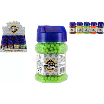 Teddies Kuličky do pistole 1200ks 6mm asst 6 barev v plastové láhvi 12ks v boxu 00312420-XG