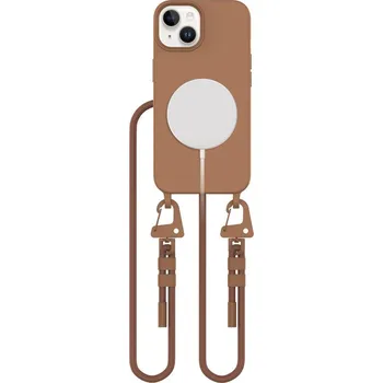 Pouzdro na mobilní telefon KRYT TECH-PROTECT MAGNECKLACE MAGSAFE IPHONE 14 CHOCOLATE BROWN
