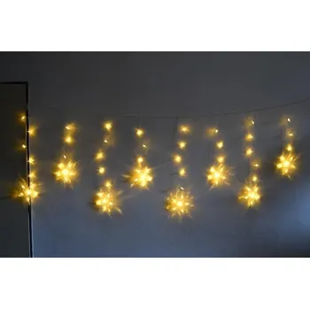 Vánoce PRC Vánoční osvětlení - závěs hvězdy - teple bílé