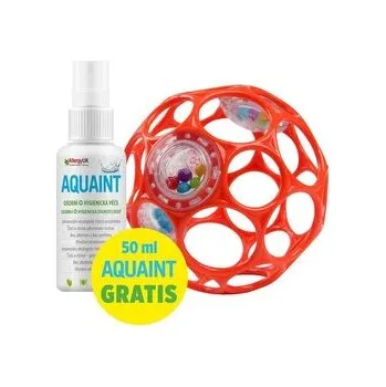 OBALL Hračka Oball RATTLE 10 cm 0m+ orange +DÁREK Aquaint 50ml