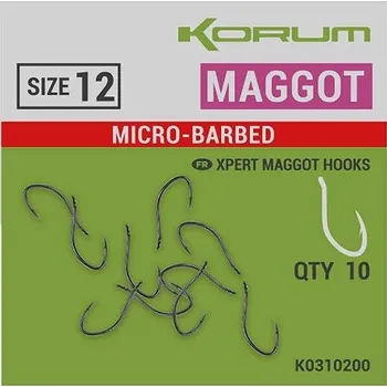 Rybářský háček KORUM Háčky Xpert Maggot, velikost 16, 2 × 10 ks