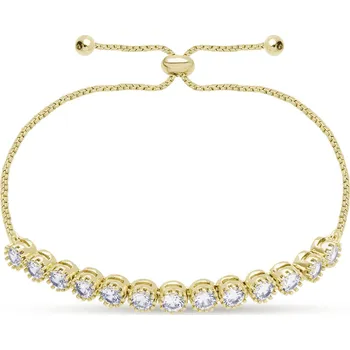 Náramek Náramek s čirými zirkony a posuvným zapínáním – pozlaceno 14k zlatem 2988