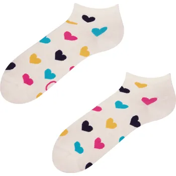 Pánské oblečení Veselé kotníkové ponožky Barevná srdíčka