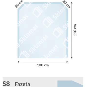 Zrcadlo S8 sklo pod kamna 8mm 100 x 110 cm