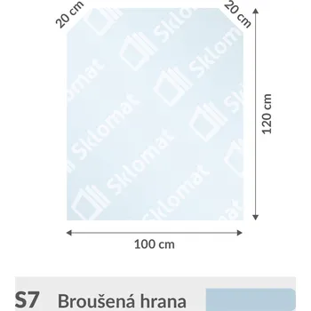 Zrcadlo S7 sklo pod kamna 6mm 100 x 120 cm