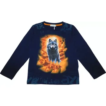 Chlapecké tričko dl.r. Kugo DT9367 tmavě modré