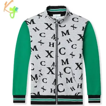 Chlapecká mikina Chlapecká mikina Kugo FM0327 šedá / zelená