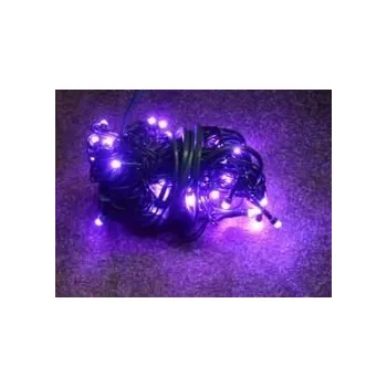 Vánoční dekorace PRC VÁNOČNÍ OSVĚTLENÍ 50 LED DIOD FIALOVÉ ZD, BLIKAČKY