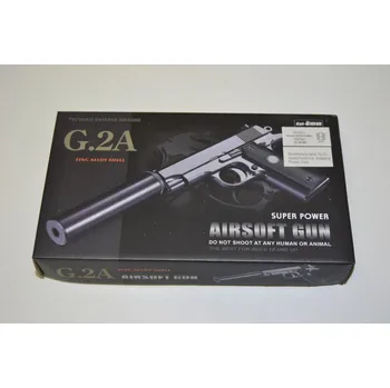 Airsoft Kovová kuličkovka s tlumičem G2A - BB 6 mm - kuličková pistole airsoft