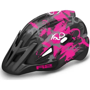 Cyklistická přilba R2 - Přilba dětská ATH23E WHEELIE černá/růžová/bílá matná M (56-58cm)