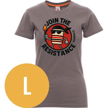 Tričko JOIN THE RESISTANCE - Steel Gray, dámské, L