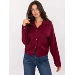 Volná vínová dámská košile s elastickým spodním lemem IT-KS-FL9273.86-bordo Velikost: ONE SIZE