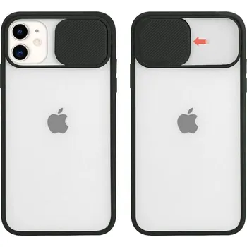 Pouzdro na mobilní telefon Silikonový obal s posuvným krytem na fotoaparát pro iPhone 13 Pro Max Barva: Fialová