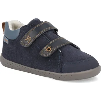 Dívčí zimní obuv Barefoot dětské zimní boty Garvalín - Serraje azul marino modré Velikost: 25