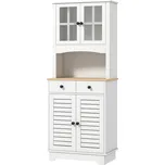 HOMCOM Kuchyňská skříňka s nastavitelnými policemi 68 x 39,5 x 170 cm bílá