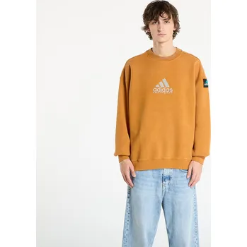 Pánská mikina Mikina adidas Equipment Reflective Embroidery Crew Craft Ochre/ Lucid Pink XL