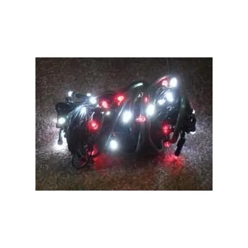 Vánoční dekorace PRC VÁNOČNÍ OSVĚTLENÍ 50 LED DIOD ČERVENOBÍLÉ ZD