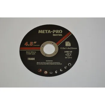 Řezný kotouč Řezný kotouč na kov 115 x 1mm, úhlová bruska Meta - Pro
