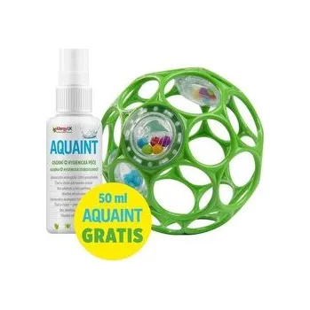 OBALL Hračka Oball RATTLE 10 cm 0m+ seafoam + 50 ml Aquaint