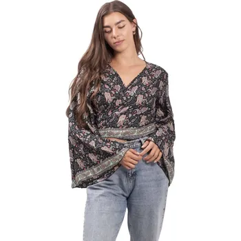 Dámská halenka Bolerko GITA s dlouhým rukávem černo-červené III.