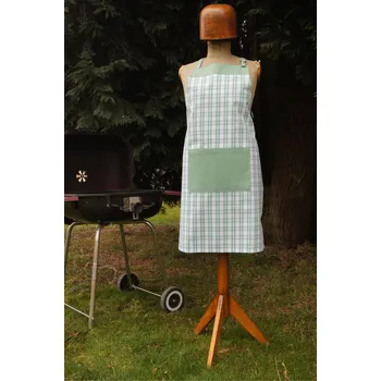 Kuchyňská zástěra Sandra K zelená Zástěra Zástěra | Atyp kostka