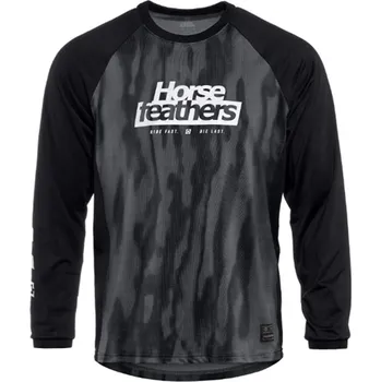 cyklistický dres HORSEFEATHERS - TM065C dres pánský Spike L/S halftone/black XL