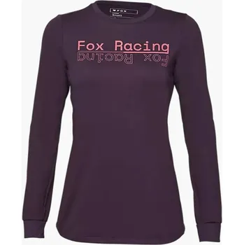 cyklistický dres FOX - Dres dámský Ranger Dr Md LS Jersey - Dark Purple M