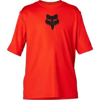 Cyklistické oblečení FOX - Dres junior Ranger SS Jersey - Fluo Red YXL