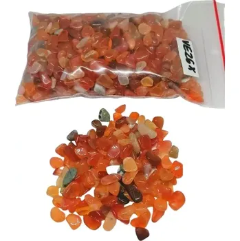 Karneol z Malawi – sekané kameny (chips 5–8 mm), balení 250 g – energie a krása přírody