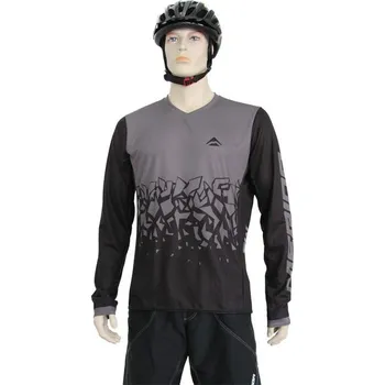 cyklistický dres MERIDA - Dres pánský FREE dl.rukáv šedý XXL