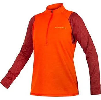 cyklistický dres ENDURA - E9183PA dres dámský Singletrack Fleece L/S paprika