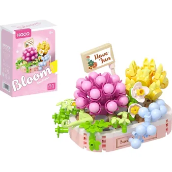 ostatní stavebnice Stavebnice KOCO Bloom – květinové aranžmá sukulentů, 249 dílků