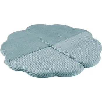 Hračka pro kojence Měkká podložka na hraní Květina Plush Nest - Blue Corduroy